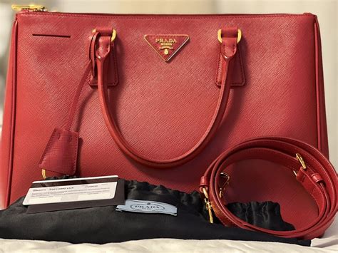 prada galleria red|Prada galleria bag cost.